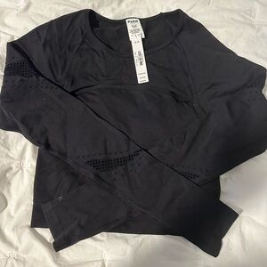 PINK Victoria's Secret Black Long Sleeve Tee